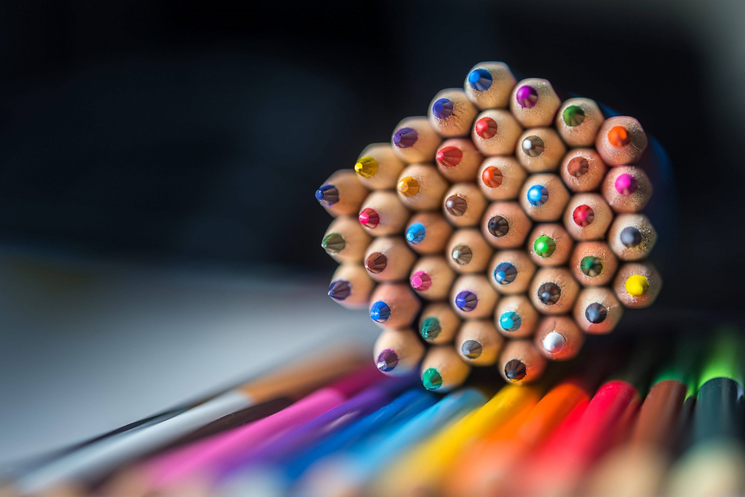 A stack of crayons.